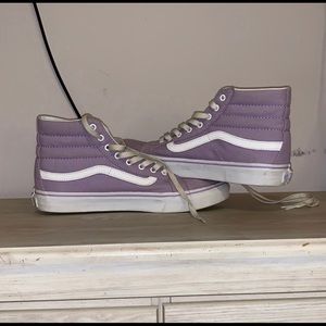 lavender vans high tops